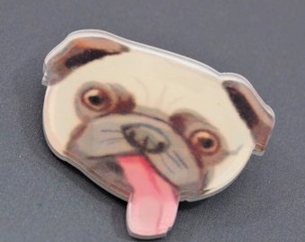 Pug Lapel Pin || Fashion Accessories for Dog Lovers || Gifts for Pug Mom