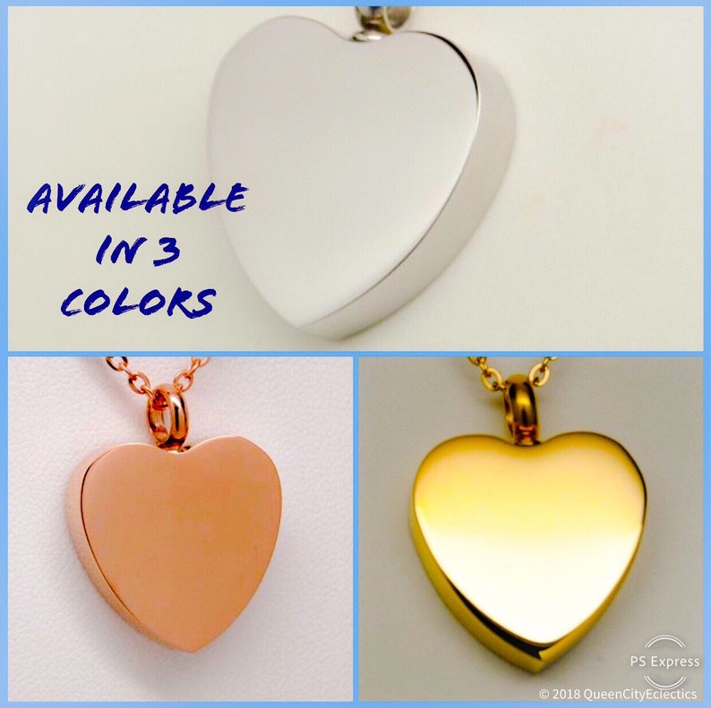 Ashes Keepsake Engraveable Stainless Steel My Forever Love Heart Shaped Cremation Urn Necklace