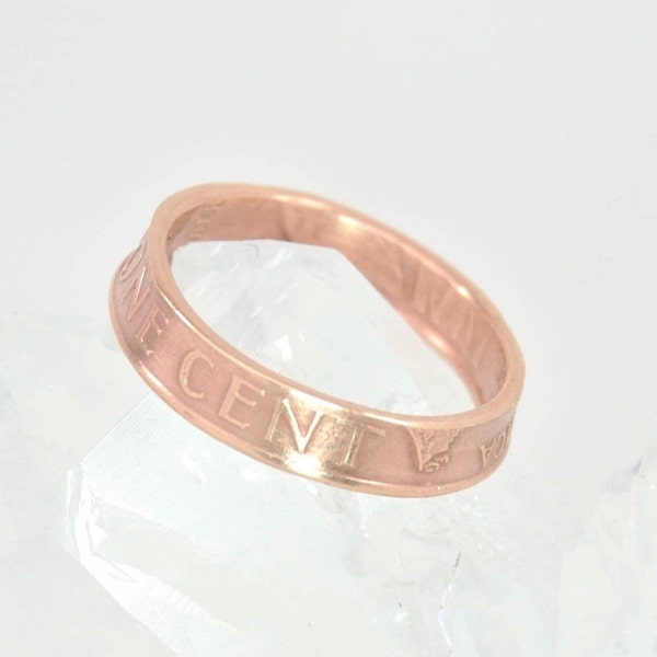 Lucky Penny Coin Ring || Copper Penny Ring Sizes 3-8 || 2 Finish Choices || USA Made || Coin Jewelry