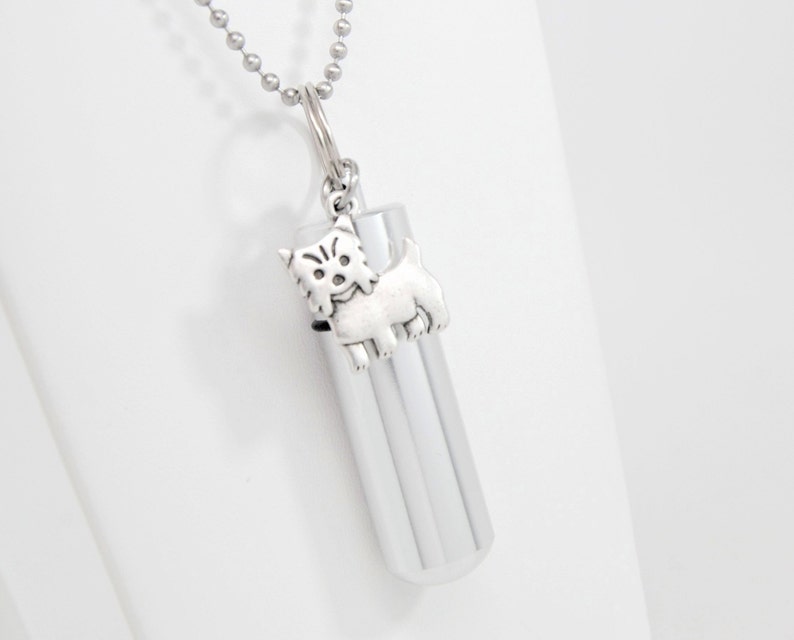 Yorkshire Terrier Ashes Holder Necklace Engravable Yorkie Urn Jewelry
