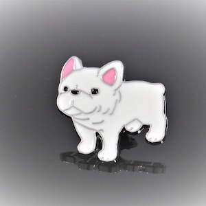 White French Bulldog Lapel Pin || Pet Themed Fashion Accessories || Gifts for Dog Lovers || Frenchie Pin