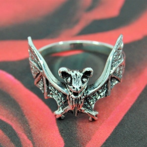 Bat Ring Sterling Silver || Halloween Gifts for Bat Lovers