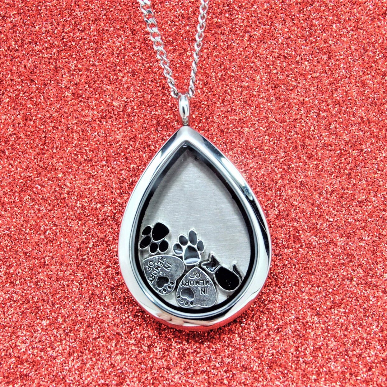 cat memorial locket