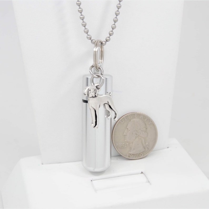 German Shorthaired Pointer Ashes Holder Necklace Vizala Memorial Jewelry