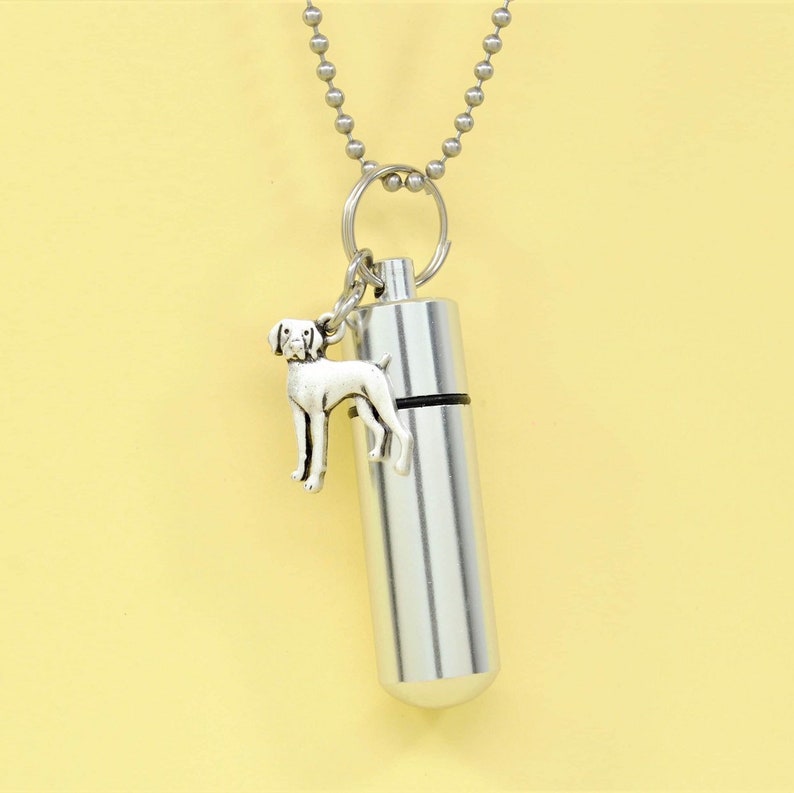 German Shorthaired Pointer Ashes Holder Necklace Vizala Memorial Jewelry