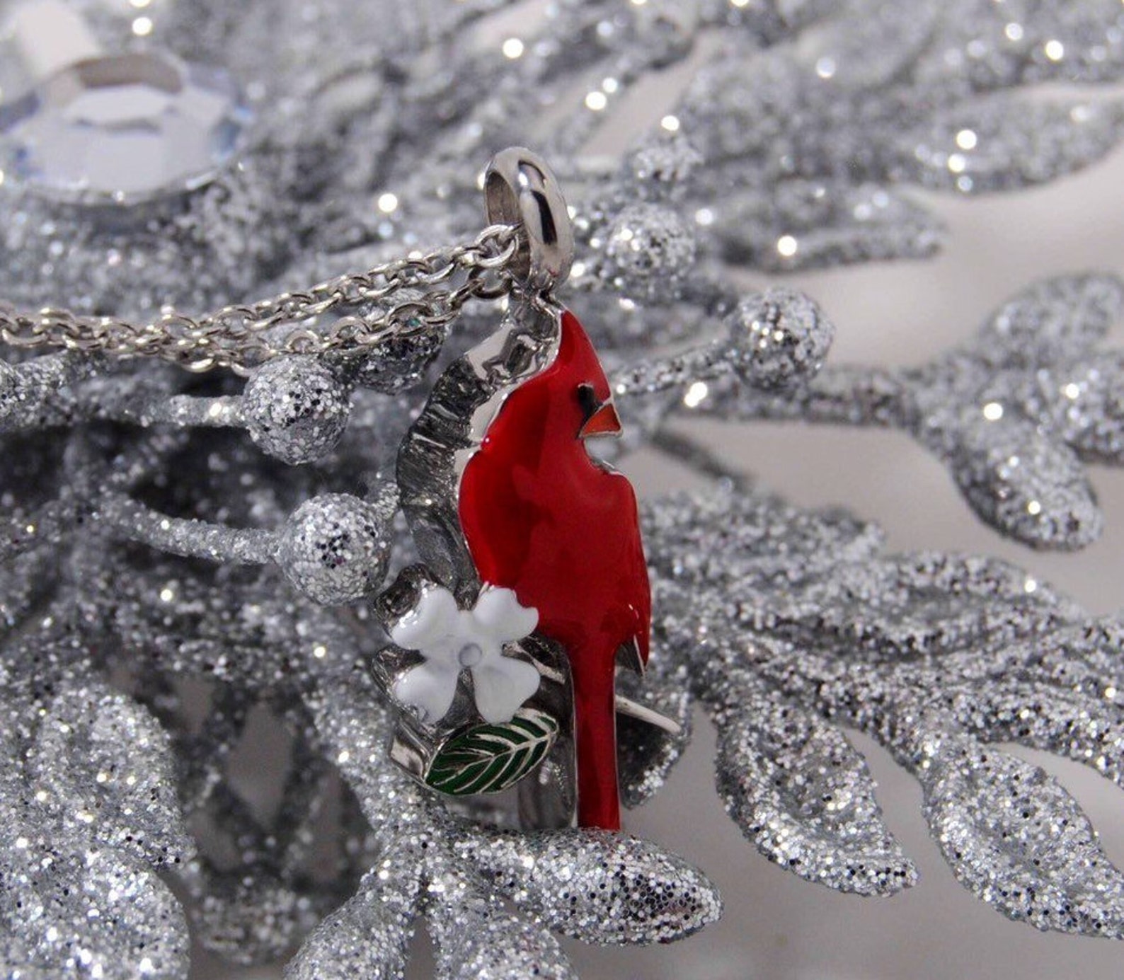 Cardinal Cremation Urn Necklace Holds Human or Pet Ashes Etsy