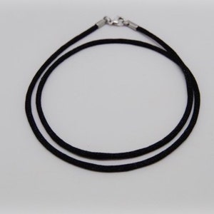 Black Satin Cord Necklace 18&quot; or 20&quot; || Lobster Claw Clasp || Urn Pendant Cord