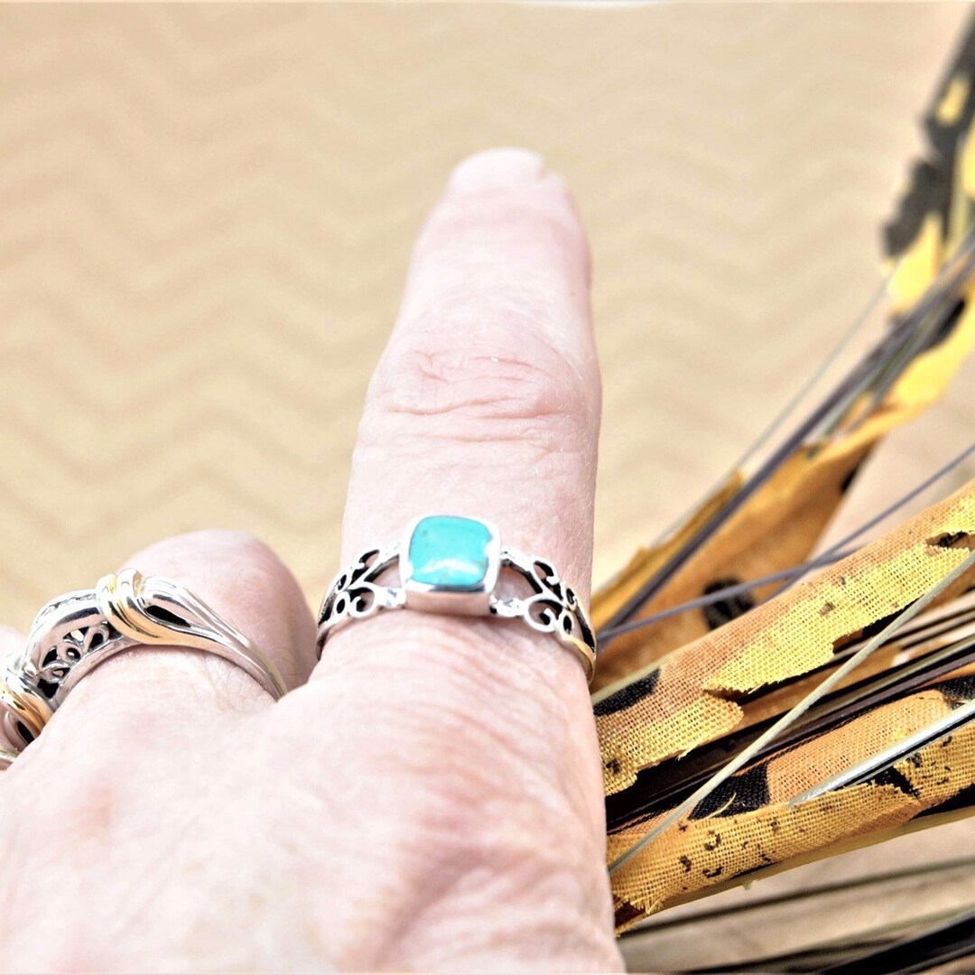 Turquoise Ring in 925 Sterling Silver Fine Fashion Jewelry Gifts for