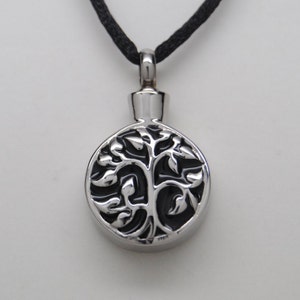 Tree of Life Urn Necklace || Celtic Ashes Keepsake || Engravable Cremation Jewelry || Irish Urn