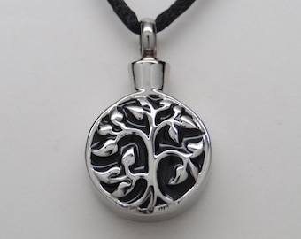 Tree of Life Urn Necklace || Celtic Ashes Keepsake || Engravable Cremation Jewelry || Irish Urn