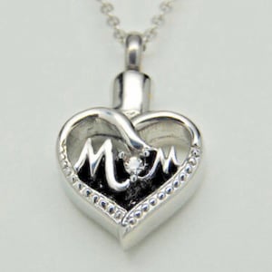 Mom Cremation Urn Necklace || Mom Ashes Keepsake || Memorial Jewelry