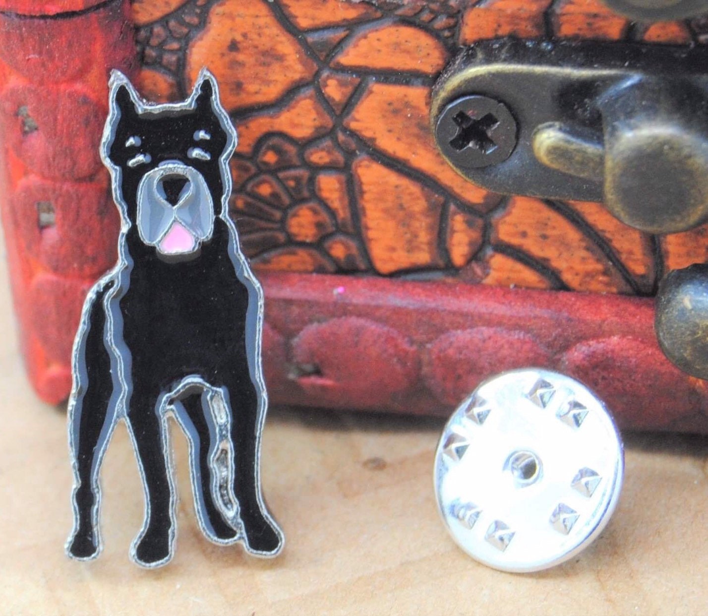 Doberman Pinscher Enamel Lapel Pin || Pet Themed Fashion Accessories ...