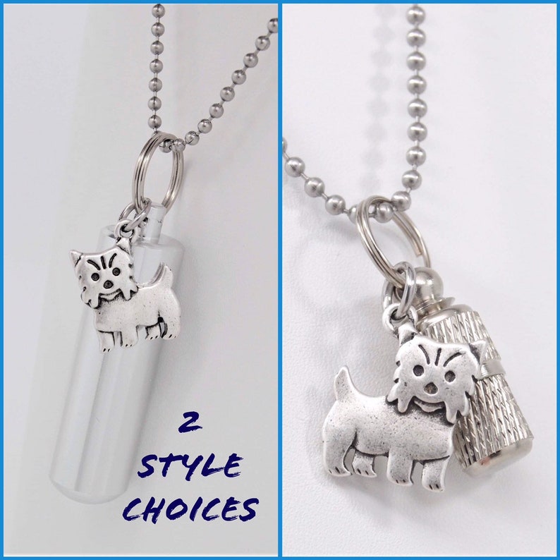 Yorkshire Terrier Ashes Holder Necklace Engravable Yorkie Urn Jewelry