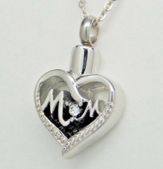 Mom Cremation Urn Necklace Mom Ashes 