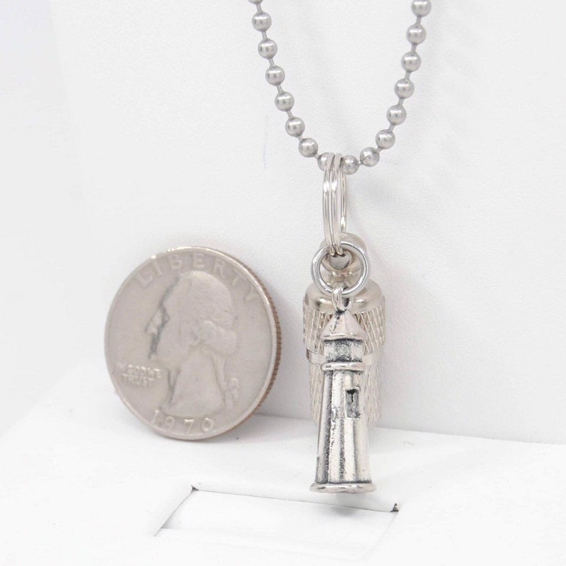 Ashes Jewelry for Lighthouse Lovers Capsule Urn with Lighthouse Charm
