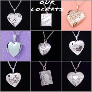 Heart Picture Locket Necklace in Stainless Steel Photo Keepsake Jewelry Chain Choice Engravable image 10