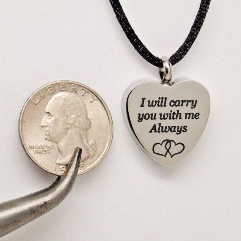 Engraved I will carry you with me Always Heart Urn Etsy