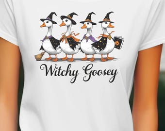 Witchy Goose PNG: Halloween Costume Sublimation Design (Digital Download)