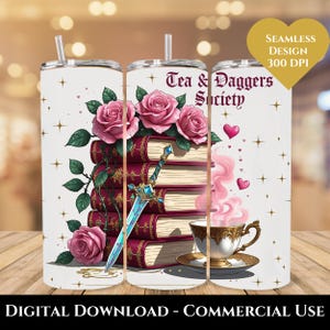 Bookish Tumbler Wrap, Book Lover Sublimation Tumbler Wrap For Reader, Library Gifts 20oz Tumbler Sublimation Design, Booktok PNG