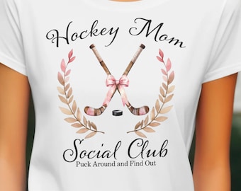 Coquette Hockey Mom PNG: Sublimation Design (Digital Download)