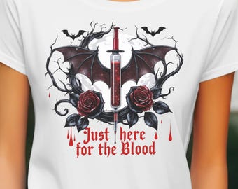 Funny Phlebotomist Halloween PNG: Medical Worker Sublimation Design (Digital Download