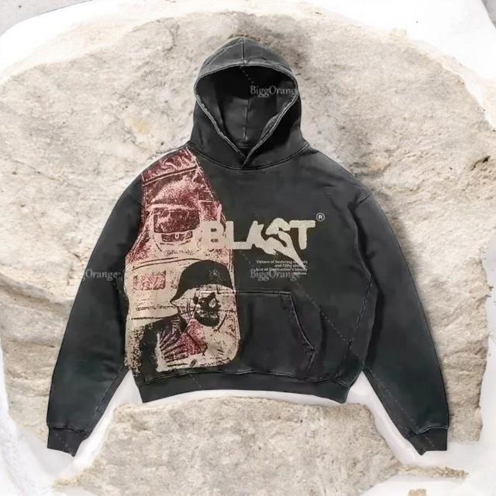 Gothic Skull Hoodie Edgy Oversized Black Hoodie, Grunge Aesthetic Pullover Sweatshirt Men Women Sweatshirts Harajuku Style Cotton Pullovers Looksy