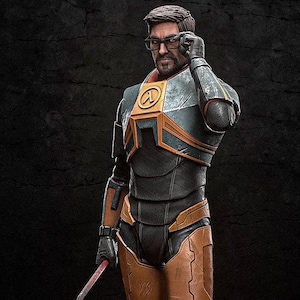 Gordon Freeman Statue - Half-Life Figure | HEV Suit | Hand-Painted Valve Collectible