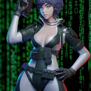 Motoko Kusanagi Statue - Hand-Painted Ghost in the Shell Collectible | The Major Cyberpunk Figure
