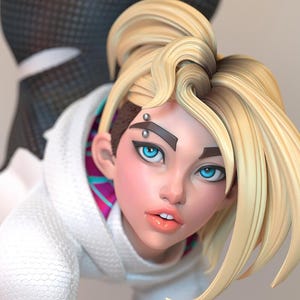 Spider-Gwen Statue - Hand-Painted Spider-Verse Collectible | Gwen Stacy Figure