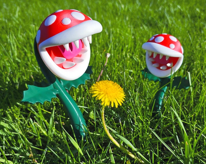 Super Mario Piranha Plant inspired indoor planter decor cool pot accessory for planter fandom gift flower desk gamer unique nostalgia toy