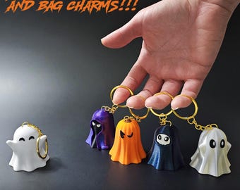 Little Ghost Keychain Halloween Keyring Cute Spooky Bag Charm Ghost Party Favor Haunted Gift Idea Adorable gift Halloween Tric or treat fan