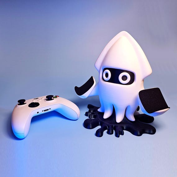 Mario kart Inspired Game Controller Blooper Ink Squid Decor for Gamer Accesory Xbox Playstation Stand for Room Gameplay Nostalgia Present