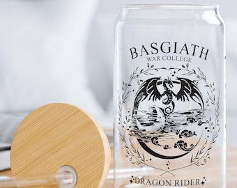 Fourth Wing Glass Tumbler: Basgiath War College Dragon Rider Cup