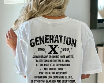 Gen X Nostalgia Shirt: Raised on Hose Water, 1980s Birthday Gift
