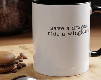 Fourth Wing Dragon Riders Mug: War College Romantasy Gift