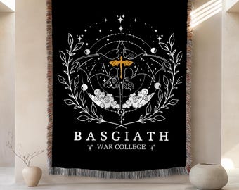 Basgiath War College Woven Blanket: Fourth Wing Bookish Gift
