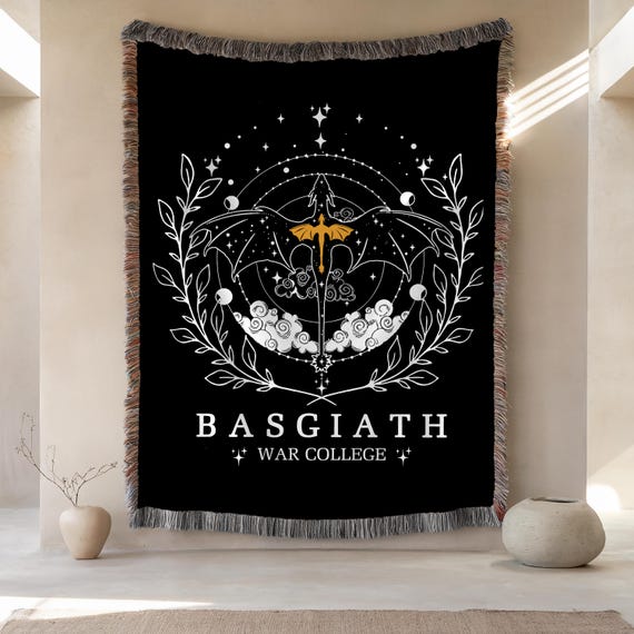 Basgiath War College Woven Blanket: Fourth Wing Bookish Gift
