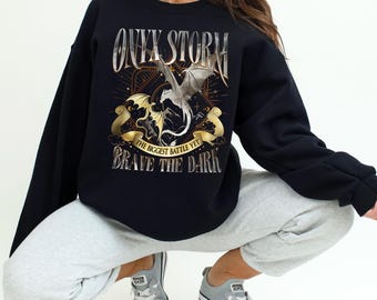 Onyx Storm Shirt Fourth Wing Basgiath War College Sweatshirt Gift Xaden Riorson Bookish Gift for Her Onyx Storm Sweatshirt Fourth Wing Book
