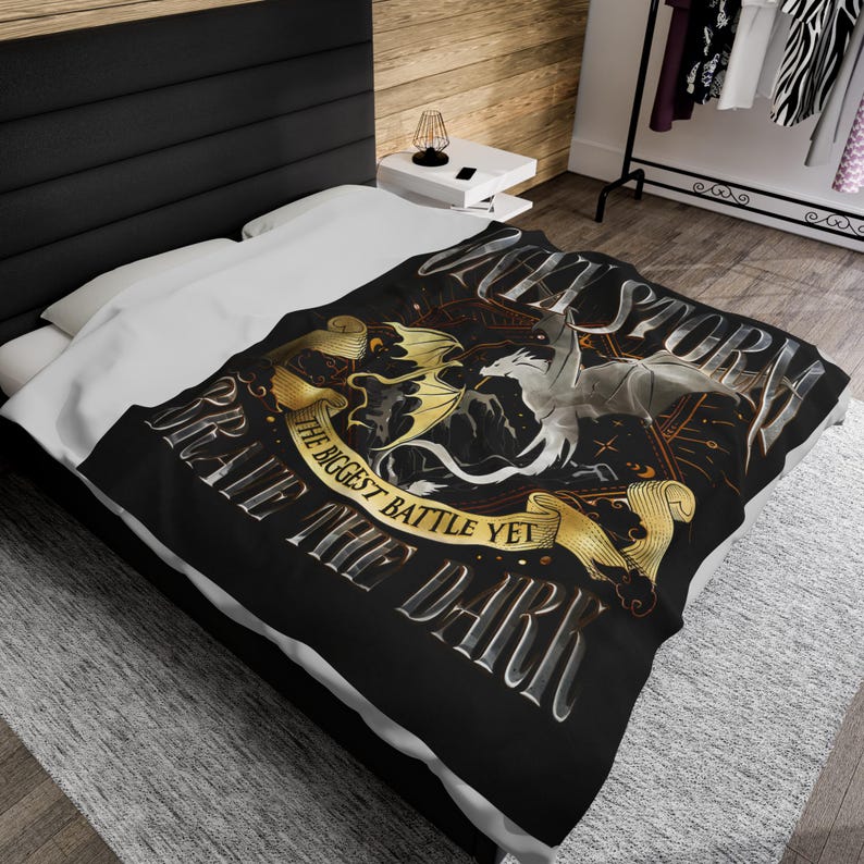 Fourth Wing Reading Blanket Cozy Fantasy Book Dragon Decor Basgiath War College Blanket Gift For Readers Onyx Storm Gift Romantasy image 4