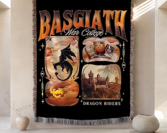 Fourth Wing Woven Blanket: Basgiath War Dragon Rider Romantasy