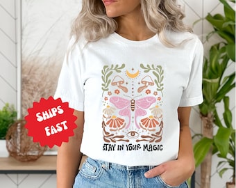 Boho Floral T-shirt: Art Nouveau Art Deco Wildflower Shirt