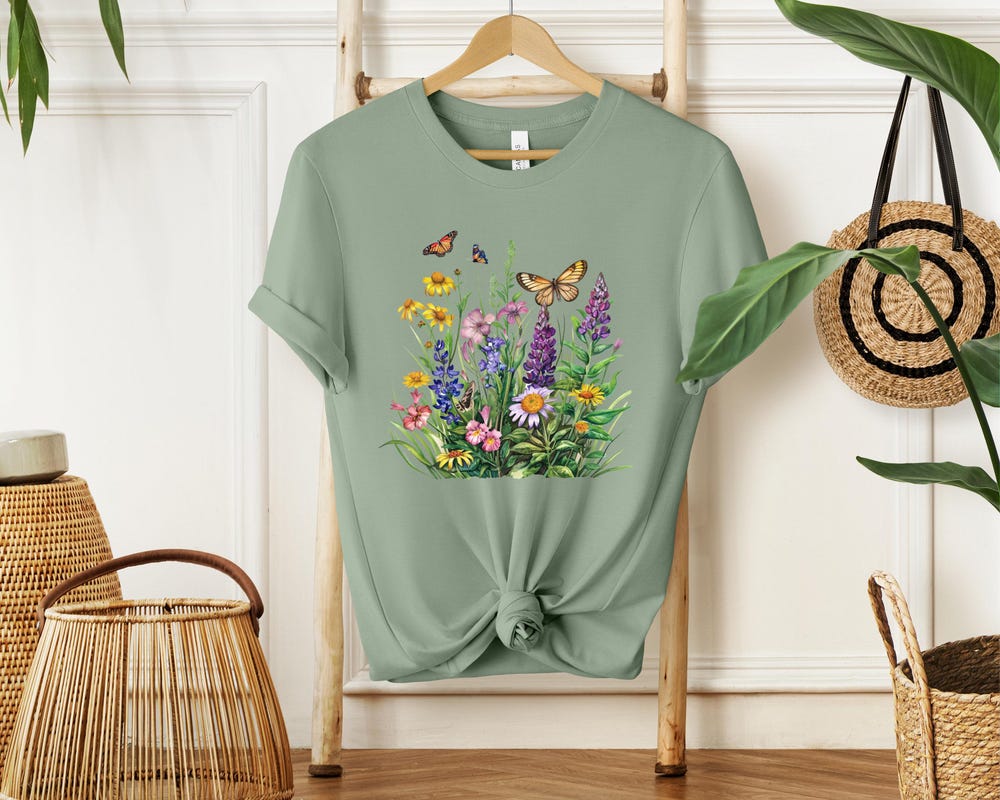 Botanical Shirt,Cottagecore Shirt, Gardening Shirt, Plant Lover Shirt, Aesthetic Shirt, Flower Shirt, Floral Tshirt, Vintage T Shirt Refinedstyle