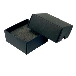 30 zwarte sieradendoos Kartonnen oorbellen van 50 mm (1,9") Geschenkdoos Papieren doos Kleine sieraden geschenkdoos Verpakkingsbenodigdheden Vierkante Kraft-ringdoos