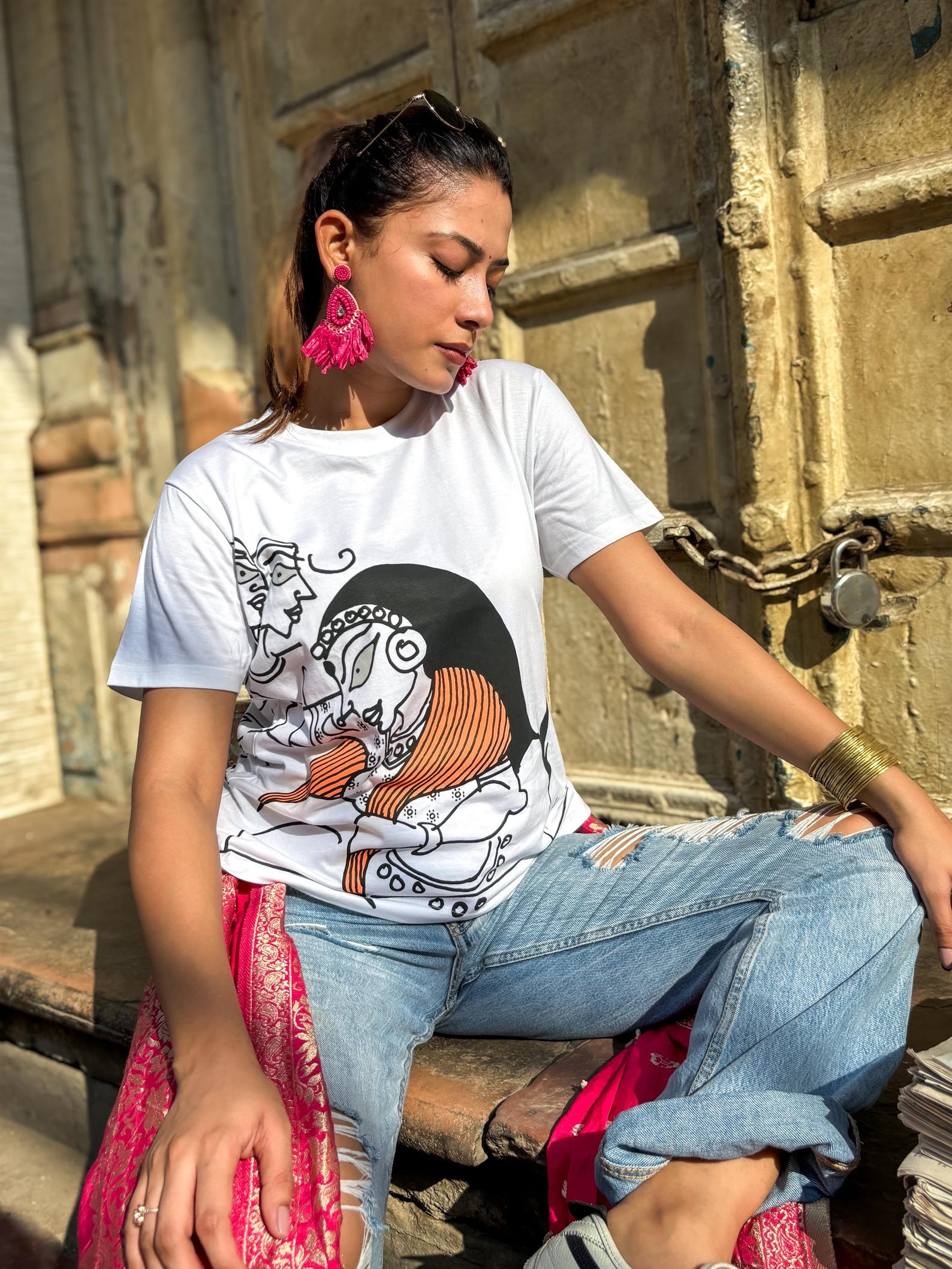Draupadi Tshirt Indian Tshirt Spiritual Tshirt Art By Devdutt draupadi-tshirt-indian-tshirt-spiritual-tshirt-art-by-devdutt