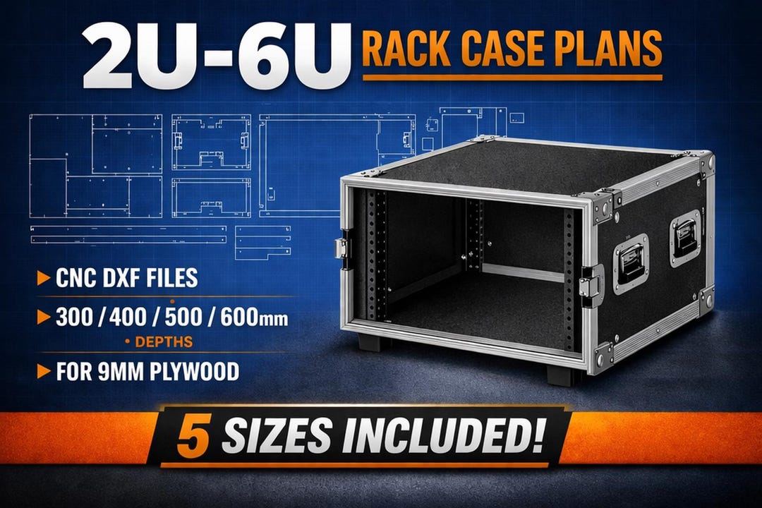 CNC Rack Case Plans 2U–6U 19