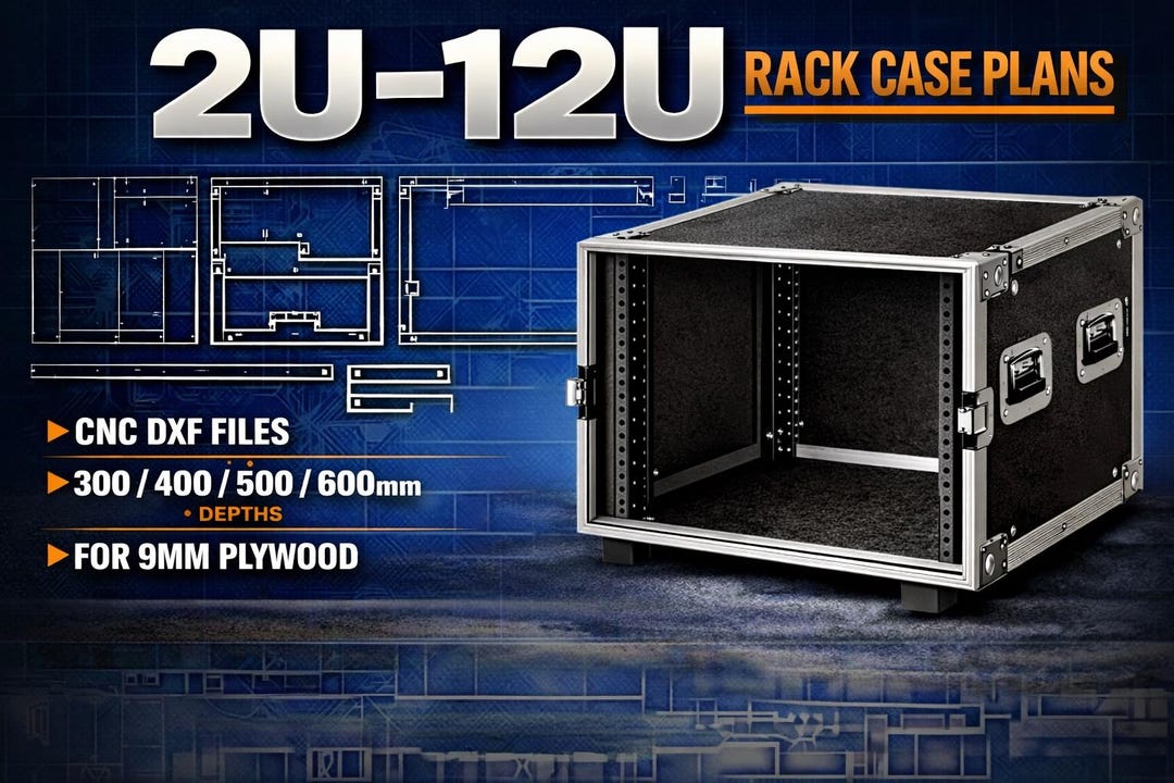 CNC Rack Case Plans 2U–12U 19