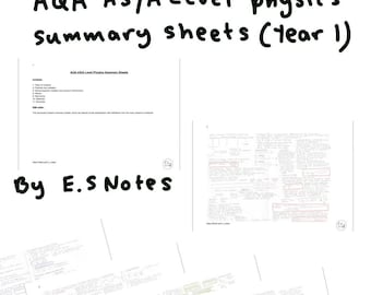 Hojas de resumen de física de nivel AQA AS/A (año 1)