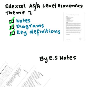 Edexcel AS / A Level Ökonomie Thema 2 Notizen + Diagramme + Schlüsselbegriffe