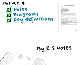 Notas + diagramas + definiciones clave del tema 4 de Economía de nivel A de Edexcel
