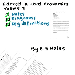 Edexcel A Level Ökonomie Thema 3 Noten + Diagramme + Schlüsselbegriffe